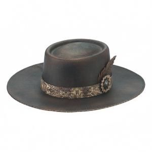 NEW BULLHIDE HATS unisex unusual hat in chocolate